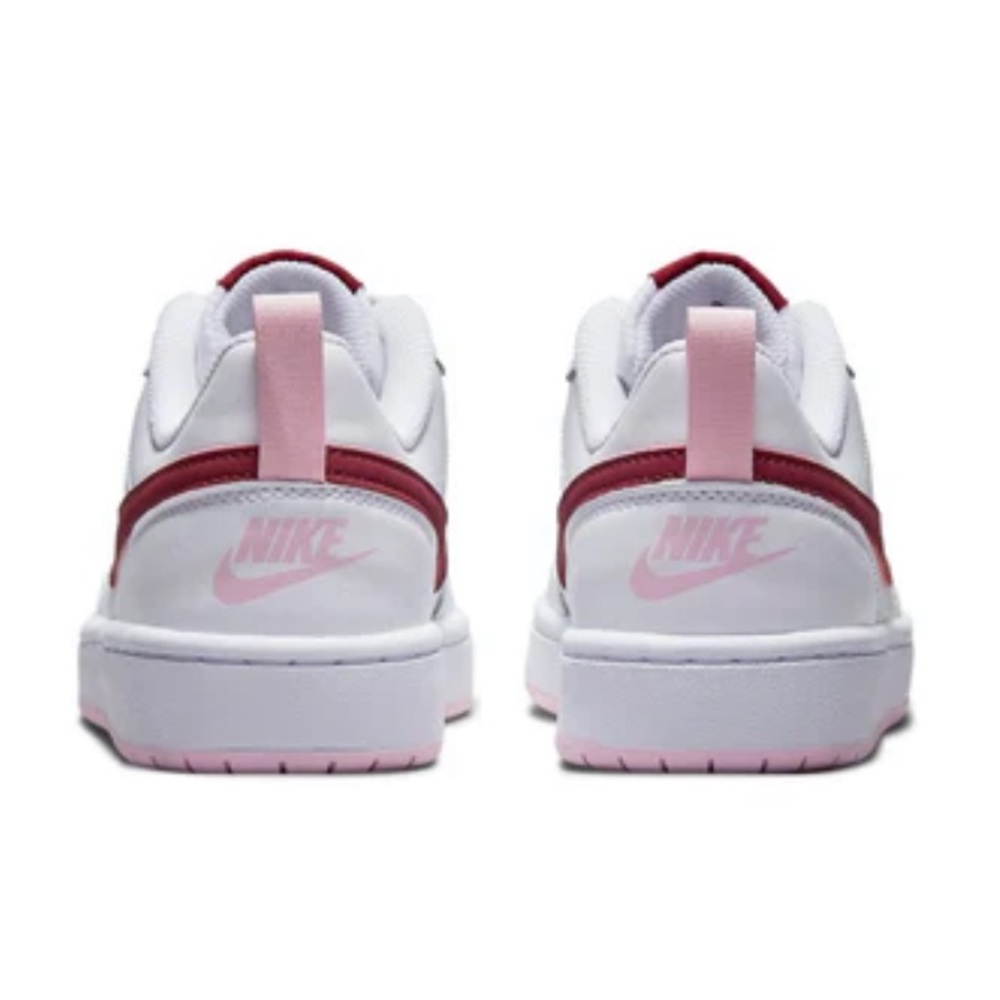Nike Court Borough Low 2 NWOB "White Dark Beetroot " Sneakers size US 5.5Y - Picture 6 of 17
